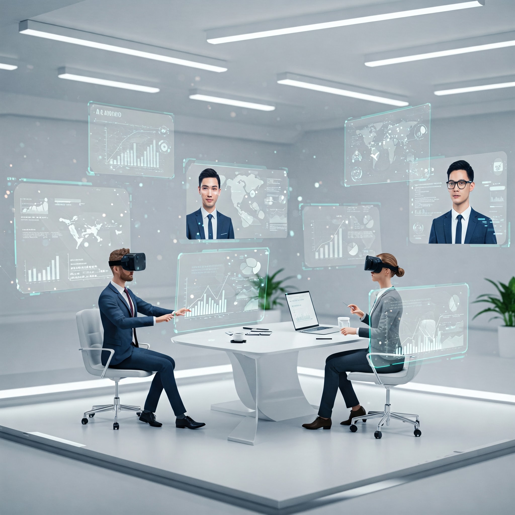 Virtual Meetings with AR and AI. Source: Gemini AI