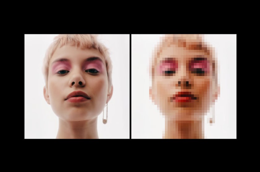 Pixels are small colour blocks that form an image and determine its quality. Source: Envato