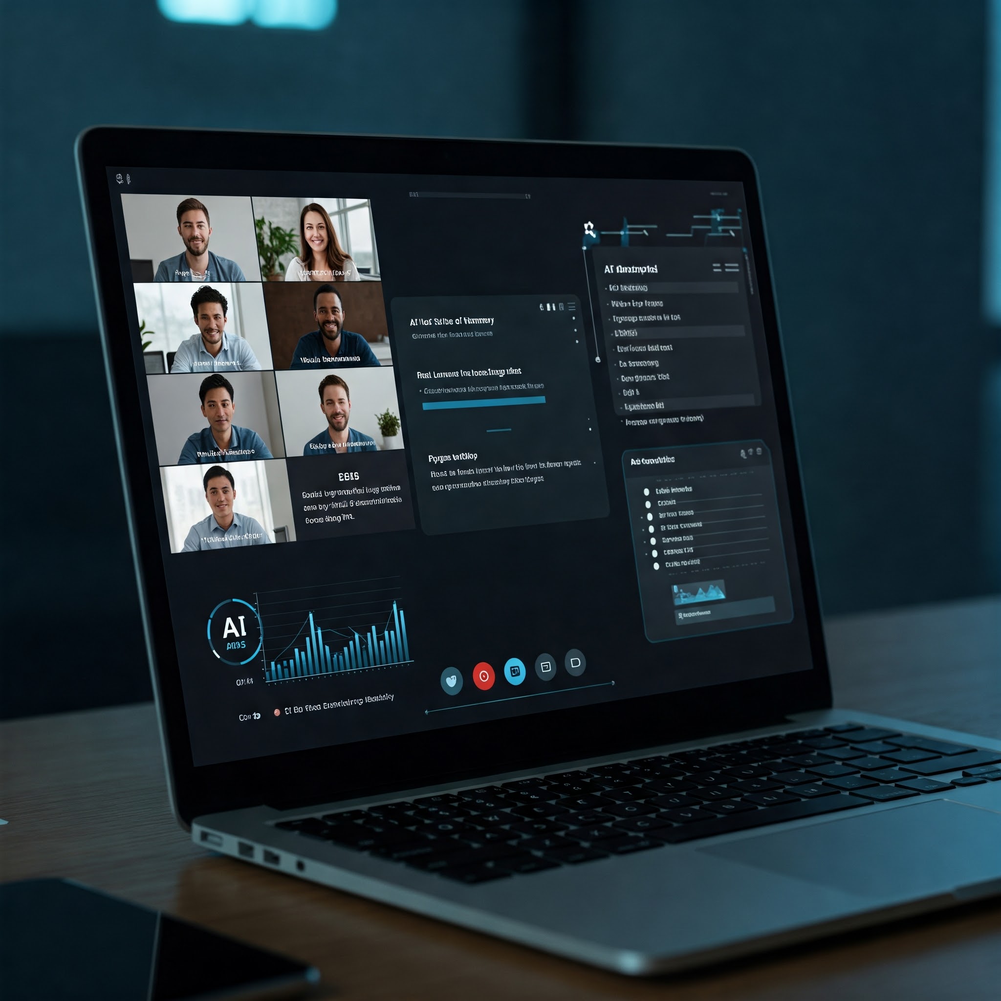 Smart AI Enhancing Virtual Meetings. Source: Gemini AI